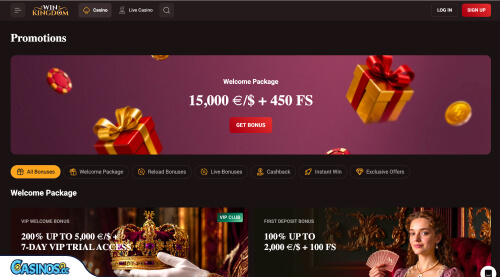 WinKingdom Casino Promotions
