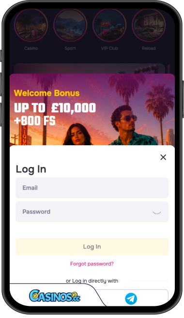 GT Spins Casino Login from Mobile