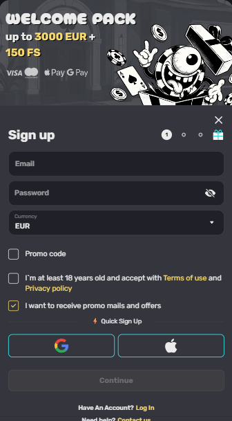 Inky Casino Sign Up