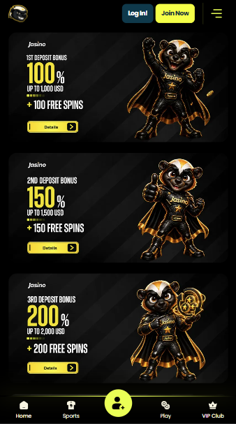 Jasino Casino Bonuses