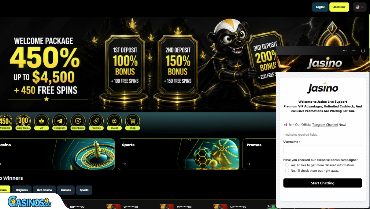 Jasino Casino Support