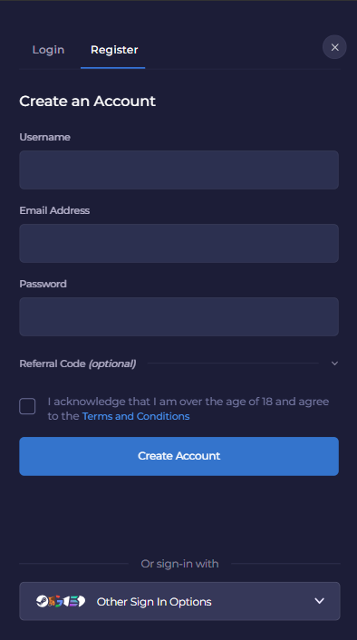 RainBet Casino Sign Up