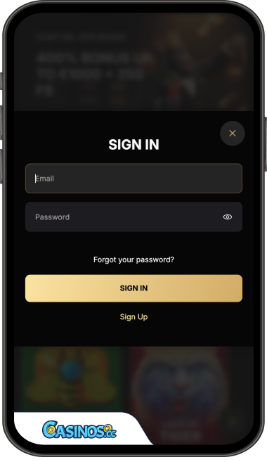 SpinKong Casino Login from Mobile