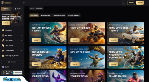SpinKong Casino Promotions