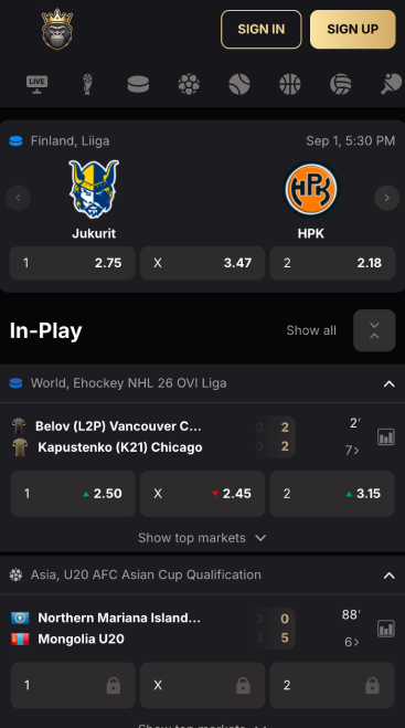 SpinKong Casino Sport betting