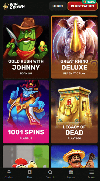 WinCrown Casino Games