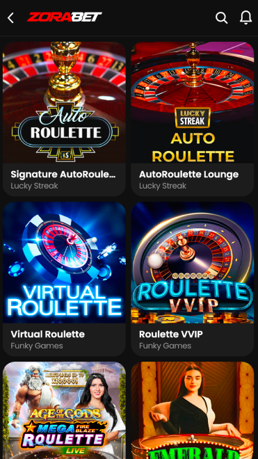 Zorabet Casino Live Games