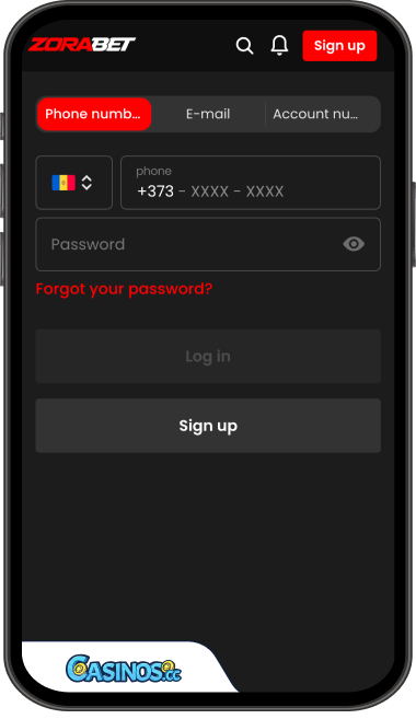 Zorabet Casino Login from Mobile