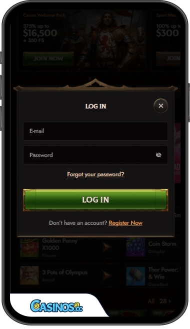 Crusado Casino Login from Mobile