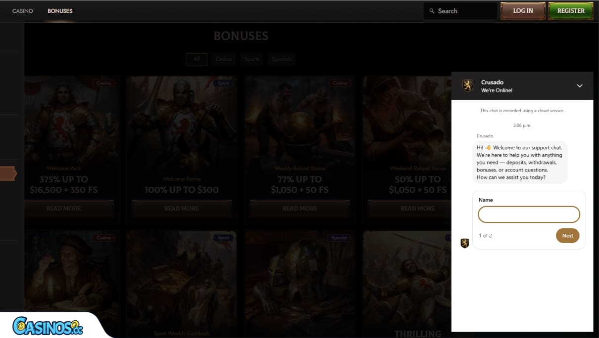Crusado Casino Klantenservice