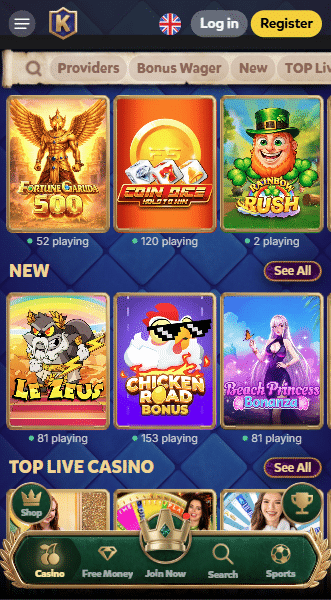Kingia Casino Lobby
