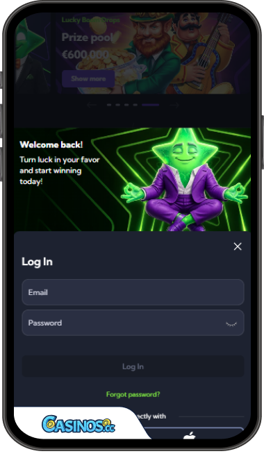 LuckyBoom Casino Login from Mobile