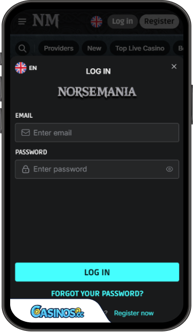 NorseMania Casino Login from Mobile
