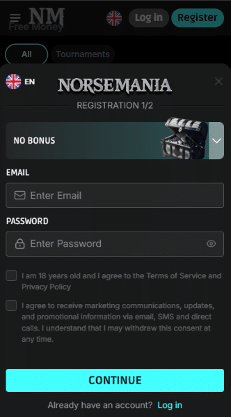 NorseMania Casino Sign Up