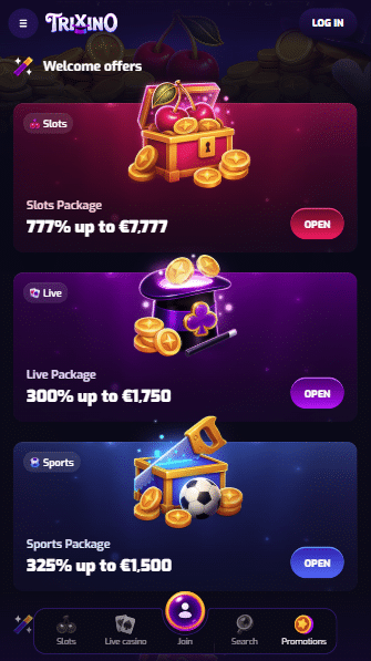 Trixino Casino Bonuses